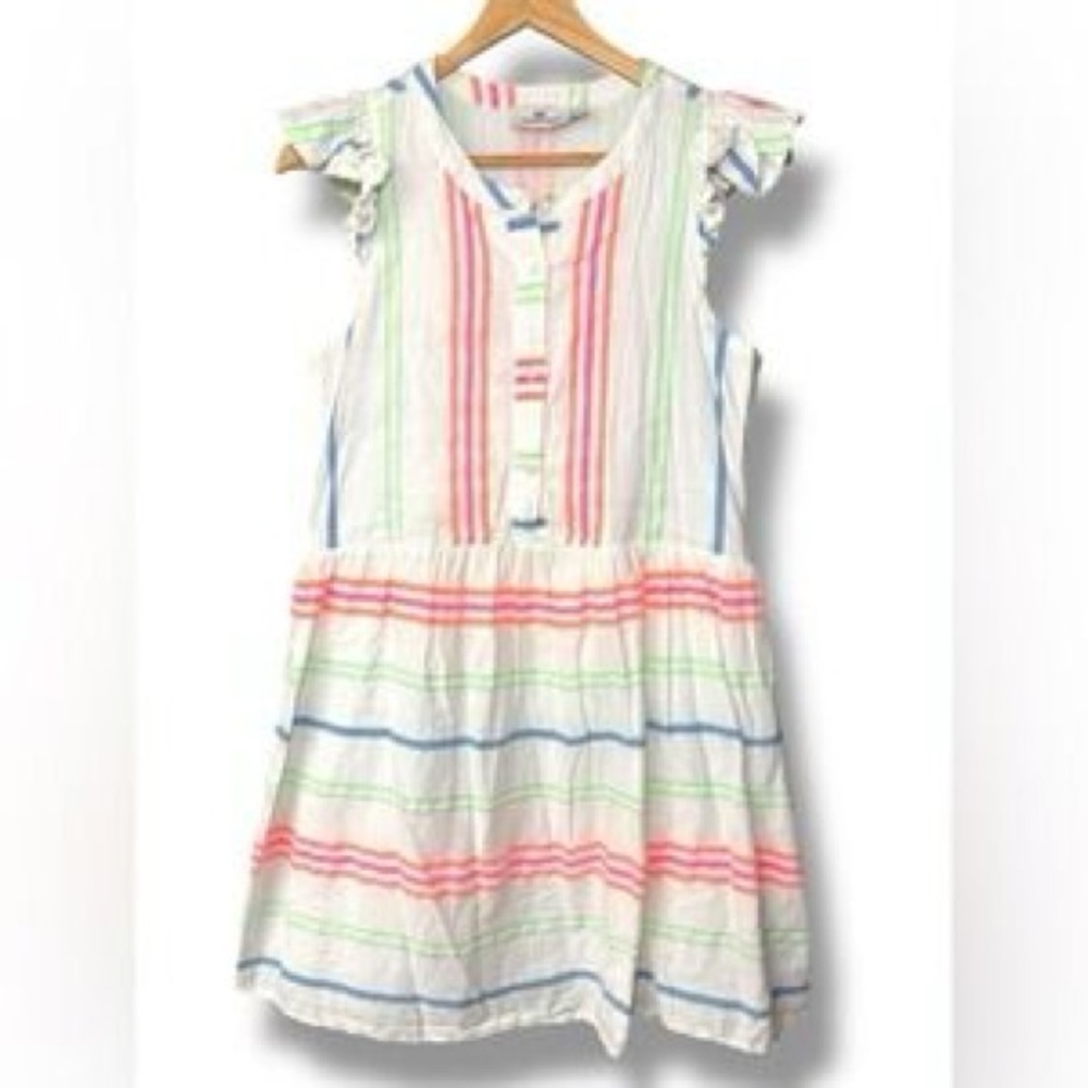 Vineyard Vines Multi Stripe Colorful Neon Dress Women’s Size 8 Summer